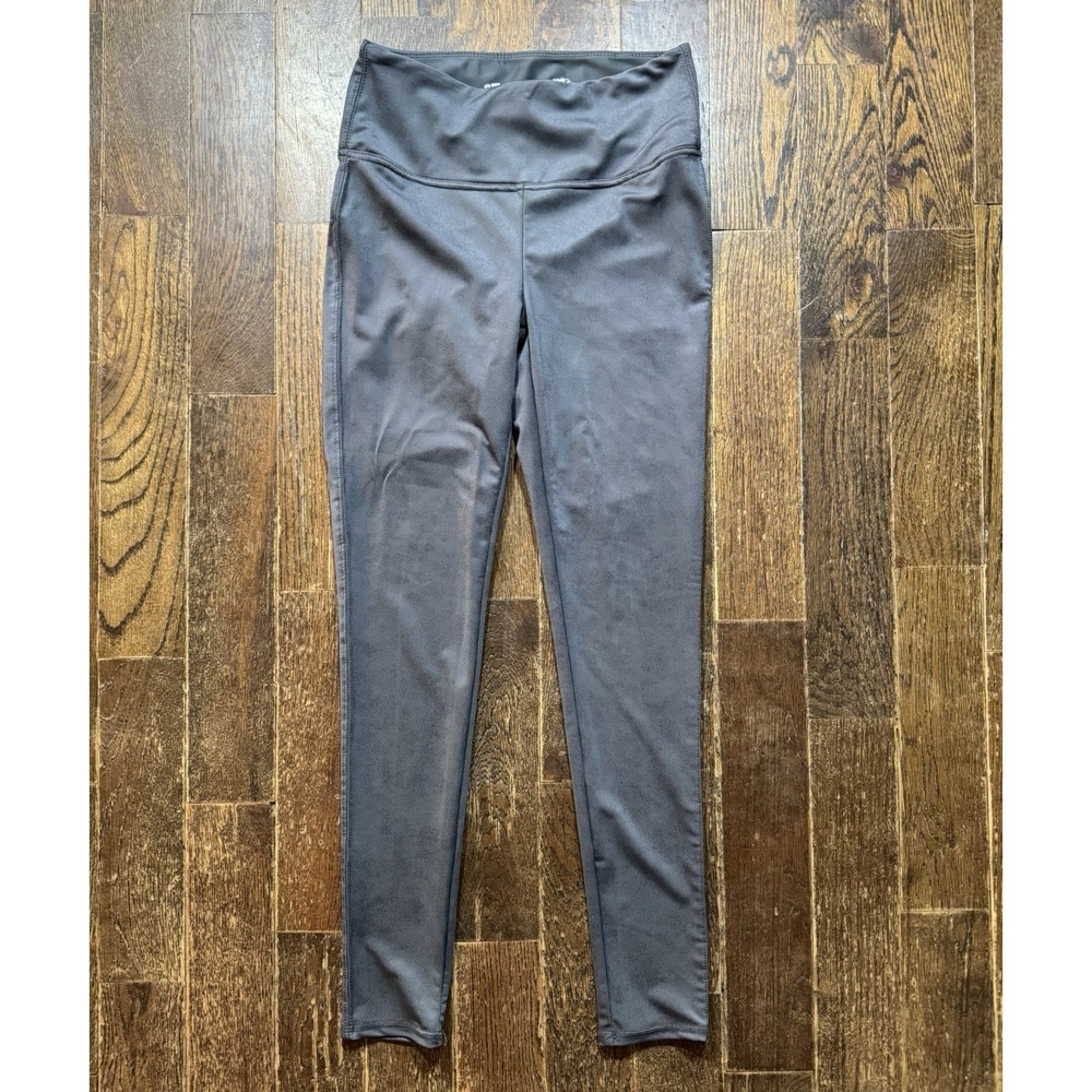 Seven7 Leggings Women's Size Small Gray Mid Rise Faux Leather Stretch